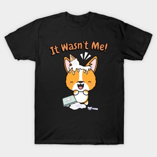 Funny corgi got caught stealing ice cream T-Shirt